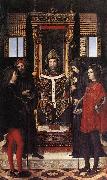 BORGOGNONE, Ambrogio St Ambrose with Saints fdghf oil